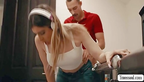 Horny Husband Caught By His Wife Fucking Their Ts Babysitter